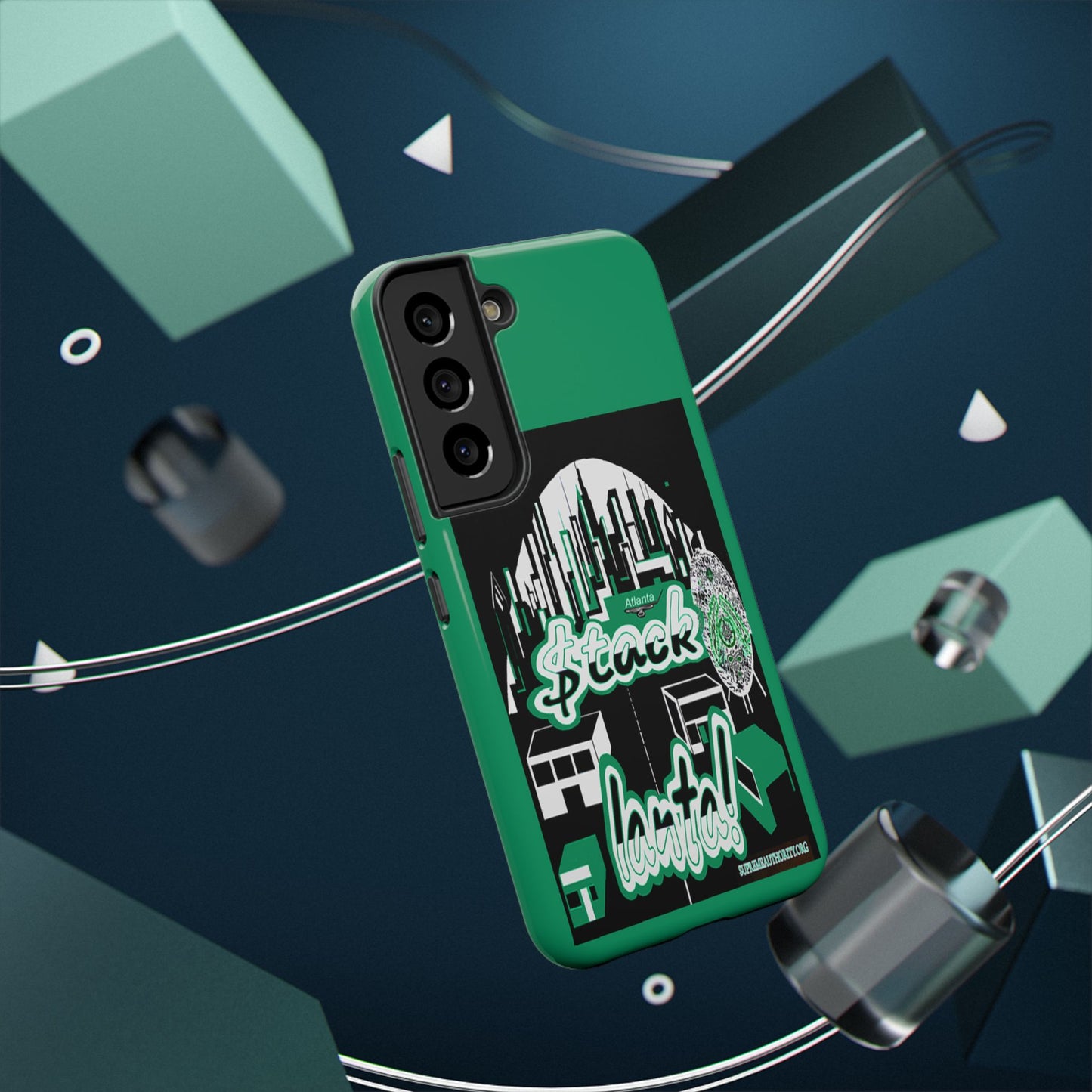 Stack-lanta 2 Remix Green Supreme Authority Samsung  ONLY  -Impact-Resistant Cases