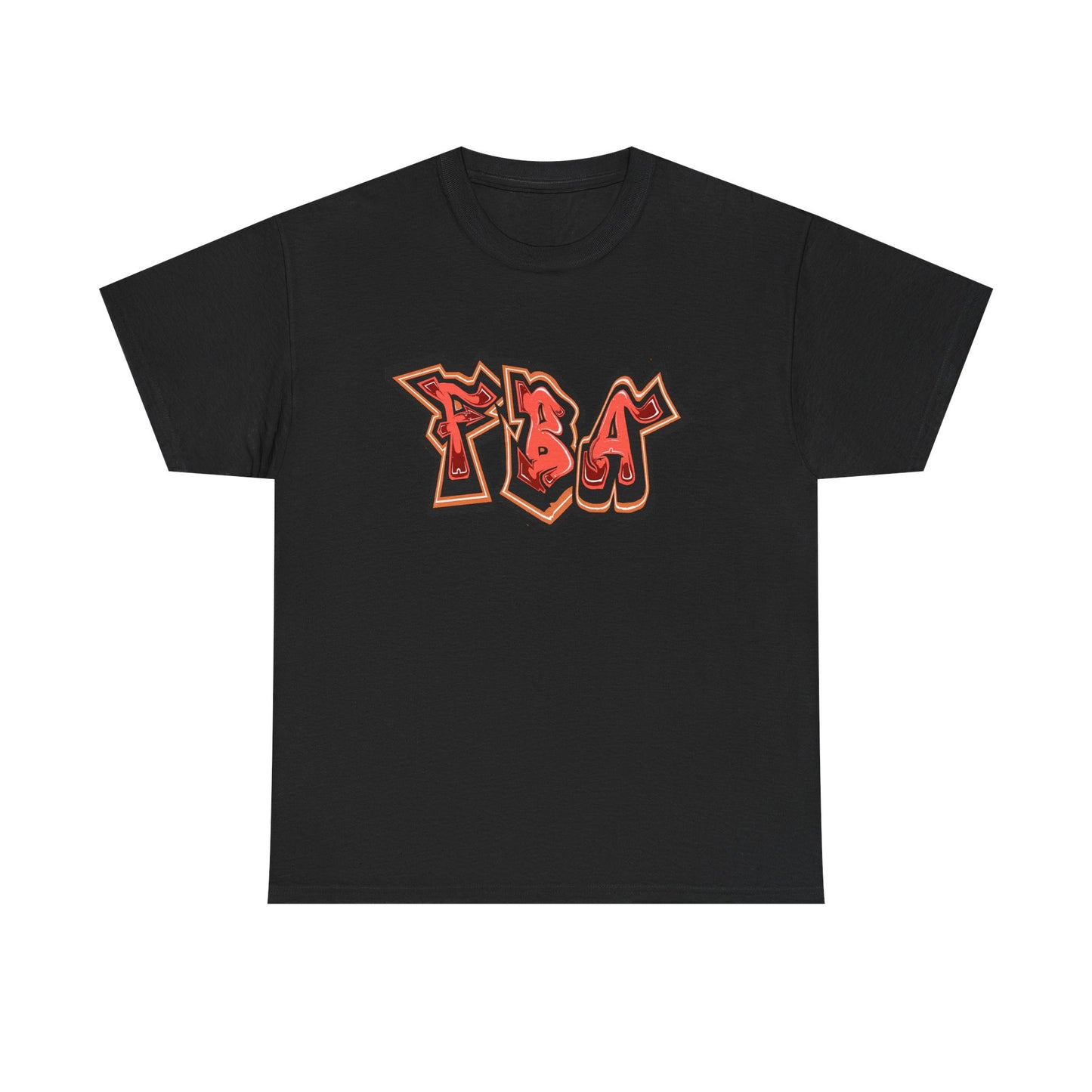 FBA First Fire ,Graffiti Style Unisex Heavy Cotton Tee, Streetwear T-Shirt, Urban Fashion Top, Casual Everyday Wear, Gift for Hip-Hop Lovers