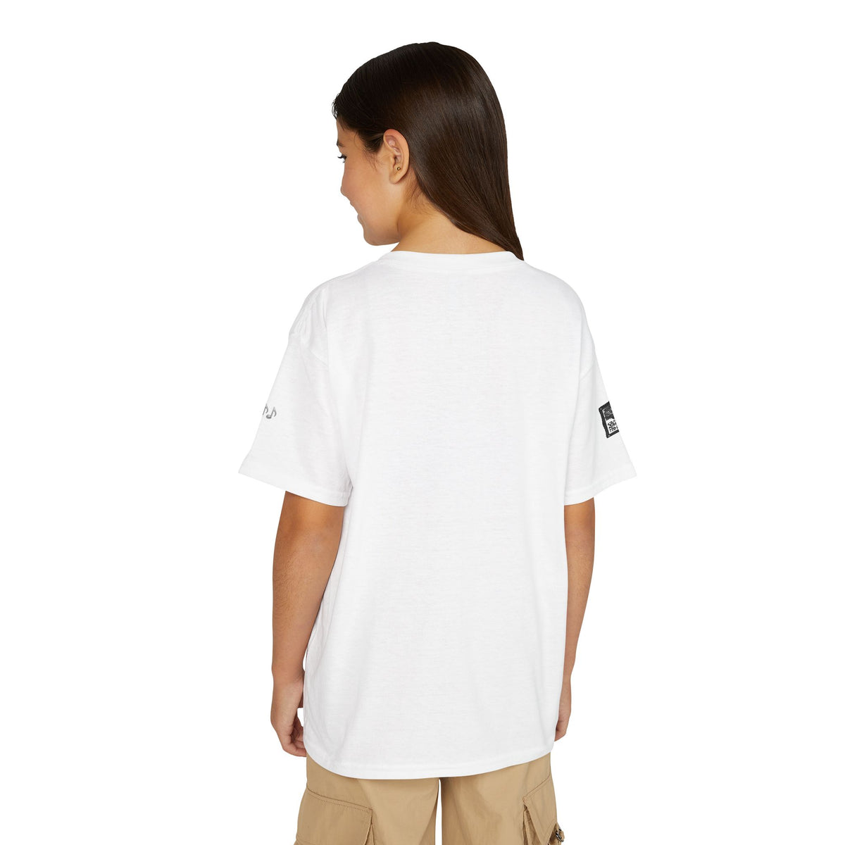 I Play It Loud and I Play It Proud — Black Girl Trumpet Pre-Teen Musician Tee (Black Ink)