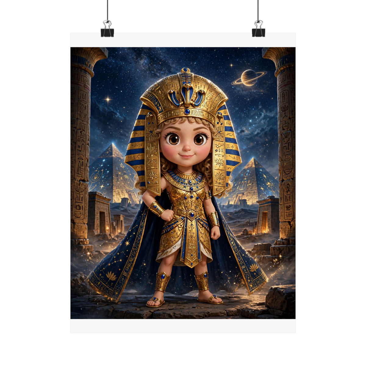 LUNA — Cinematic Little Pharaoh from the Stars — Kids Room Poster