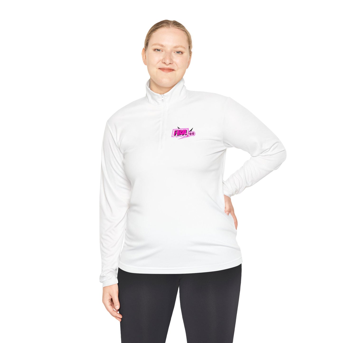 FBA 1oo Pink, Black , violet Quarter-Zip Pullover