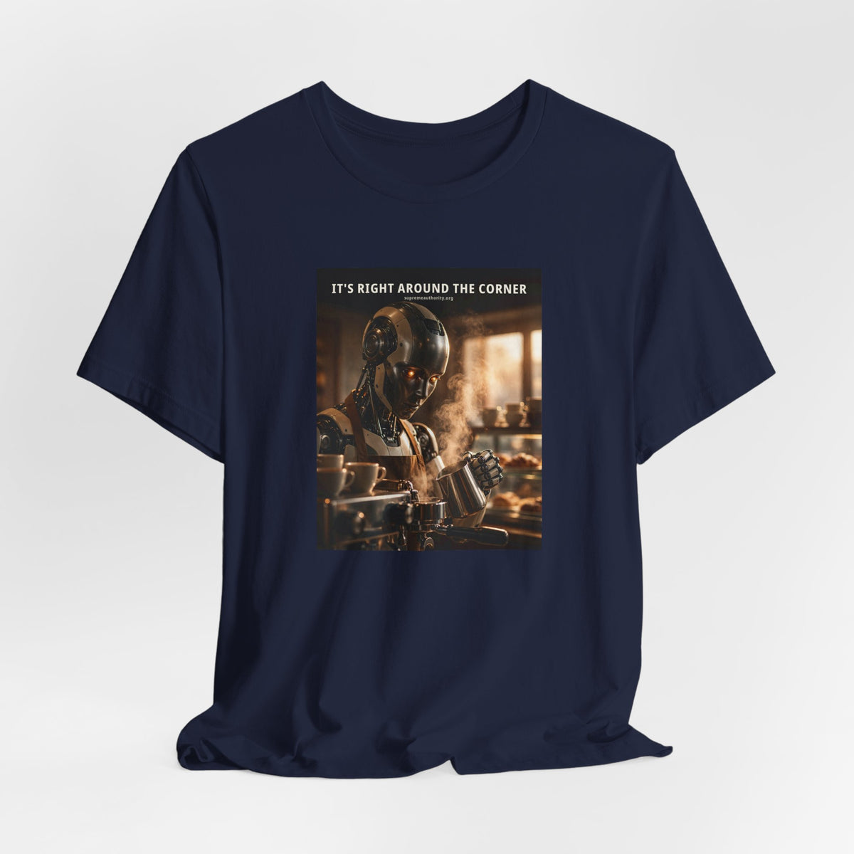 It's Right Around The Corner — Barista Robot Tee