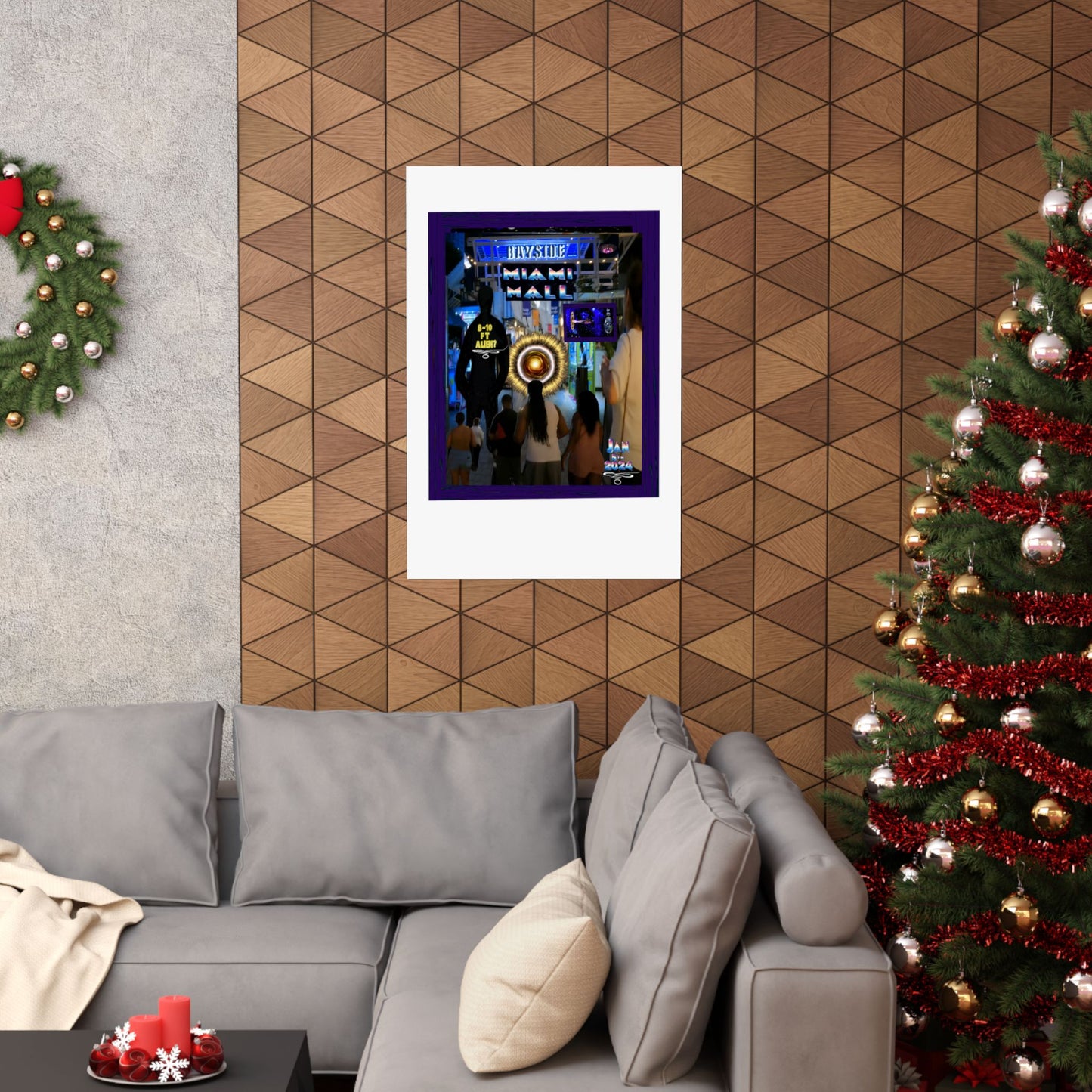 Miami Alien Mall 2 Matte Vertical Posters