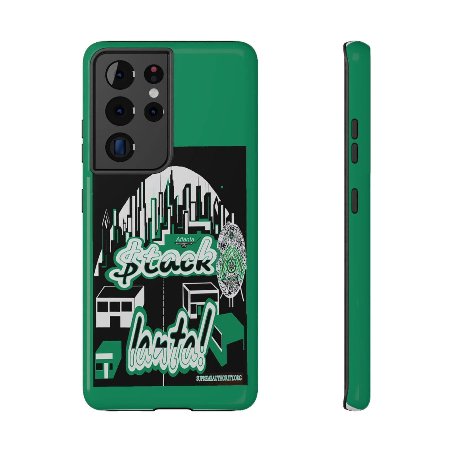 Stack-lanta 2 Remix Green Supreme Authority Samsung  ONLY  -Impact-Resistant Cases
