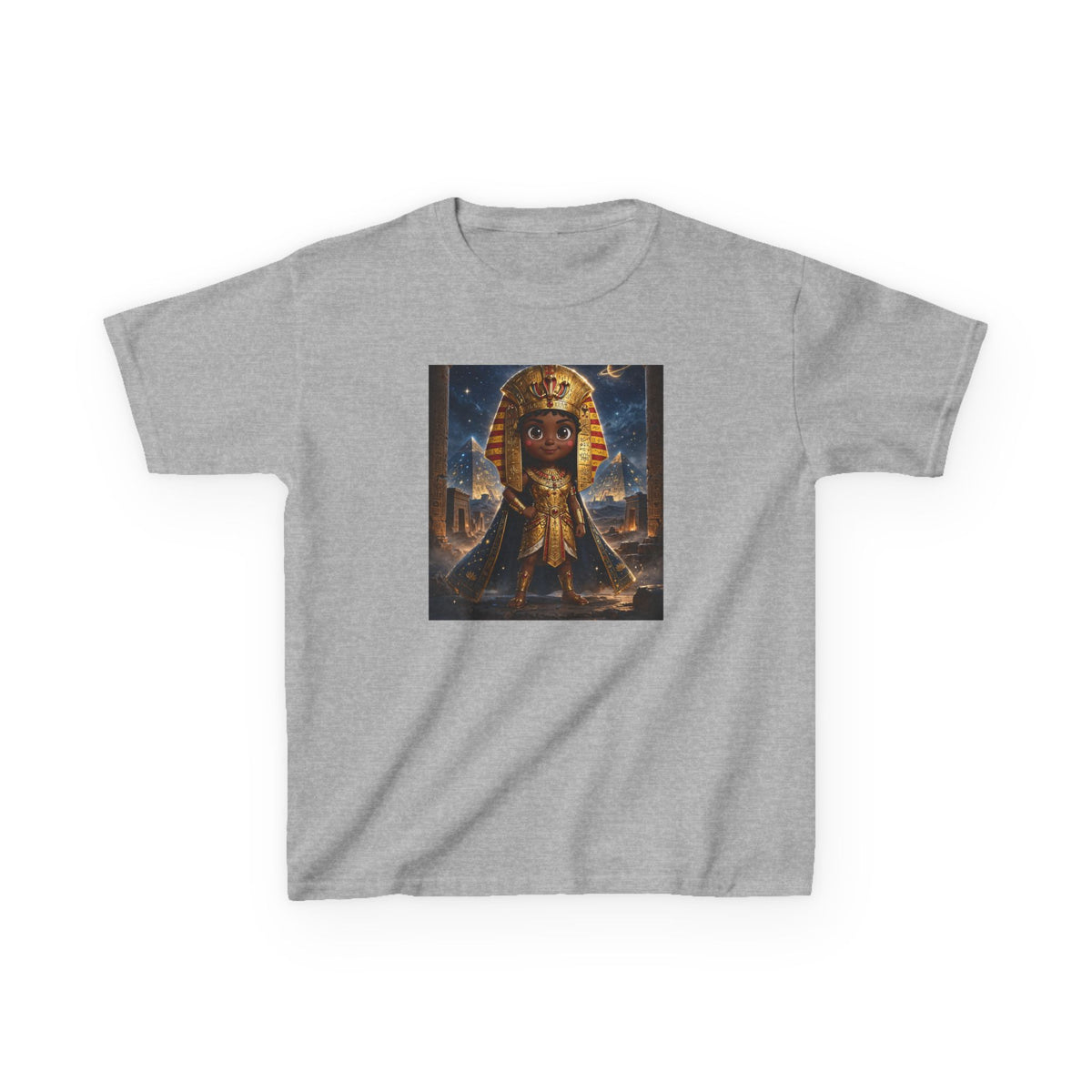Amara — Cinematic Little Pharaoh from the Stars — Kids Tee (Budget Edition)