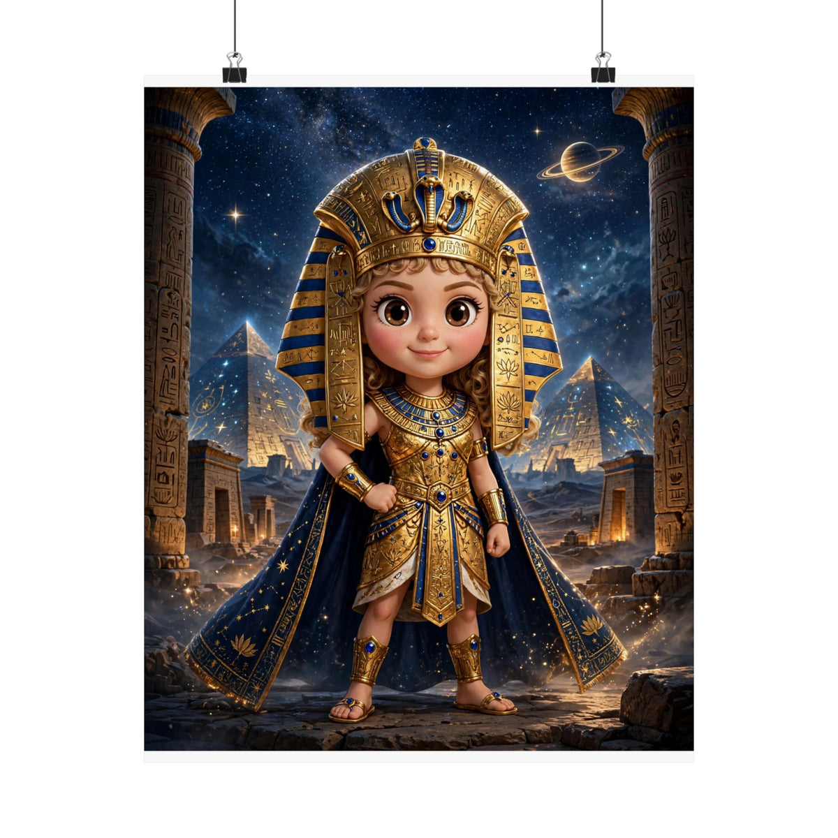 LUNA — Cinematic Little Pharaoh from the Stars — Kids Room Poster