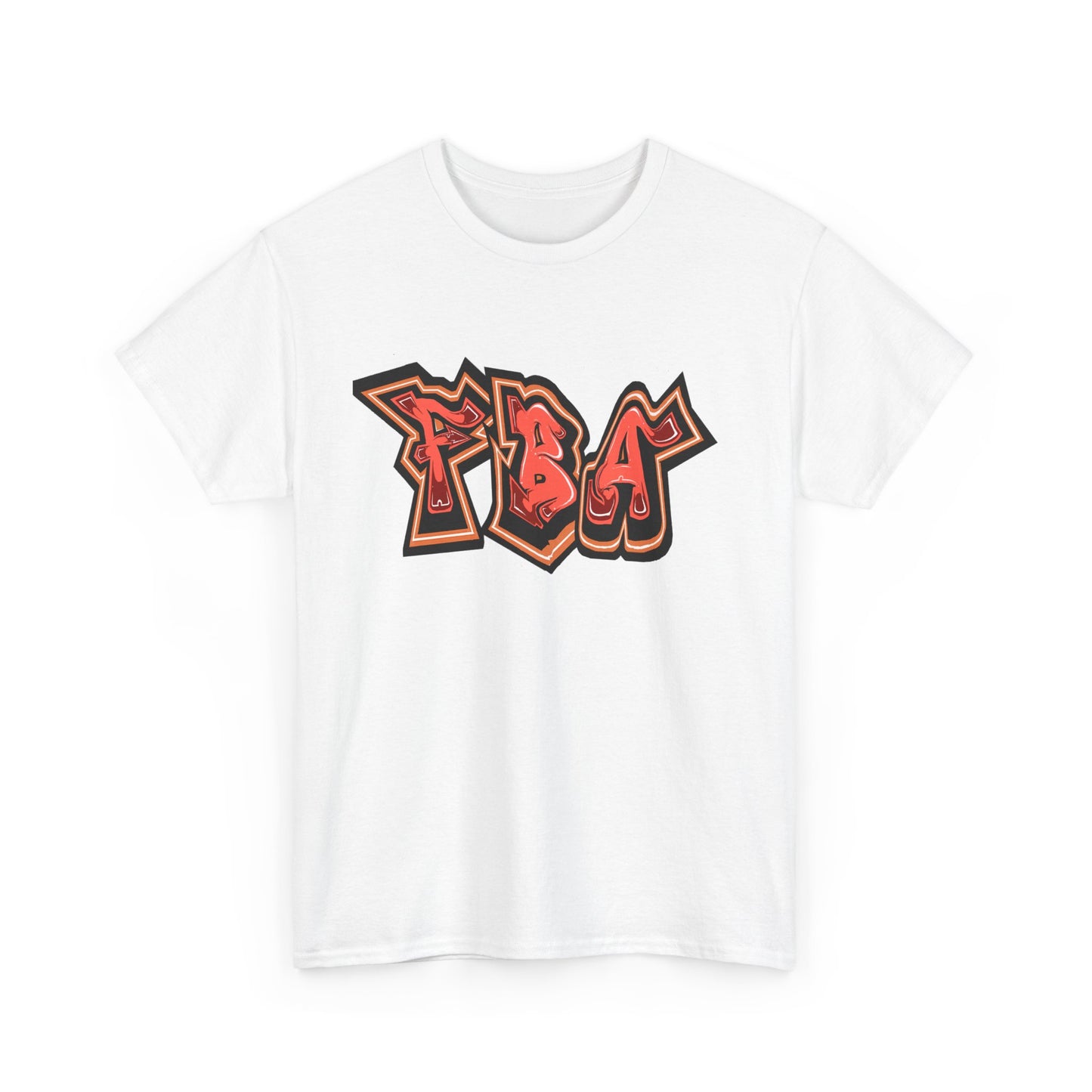 FBA First Fire ,Graffiti Style Unisex Heavy Cotton Tee, Streetwear T-Shirt, Urban Fashion Top, Casual Everyday Wear, Gift for Hip-Hop Lovers