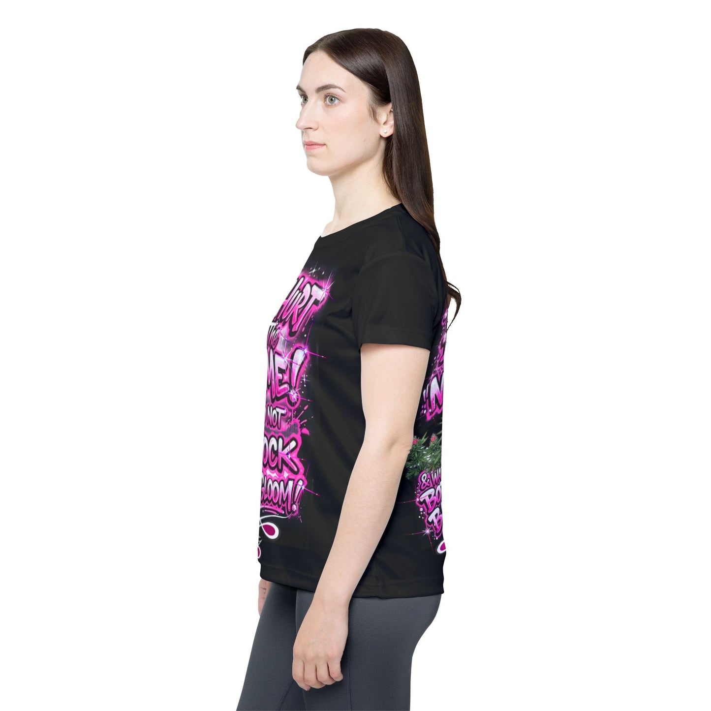 Botany Bloom Pink Black - Women's Sports Jersey (AOP)