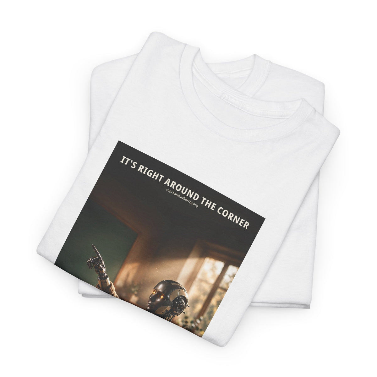 It's Right Around The Corner — Teacher Robot Tee (Budget Edition)