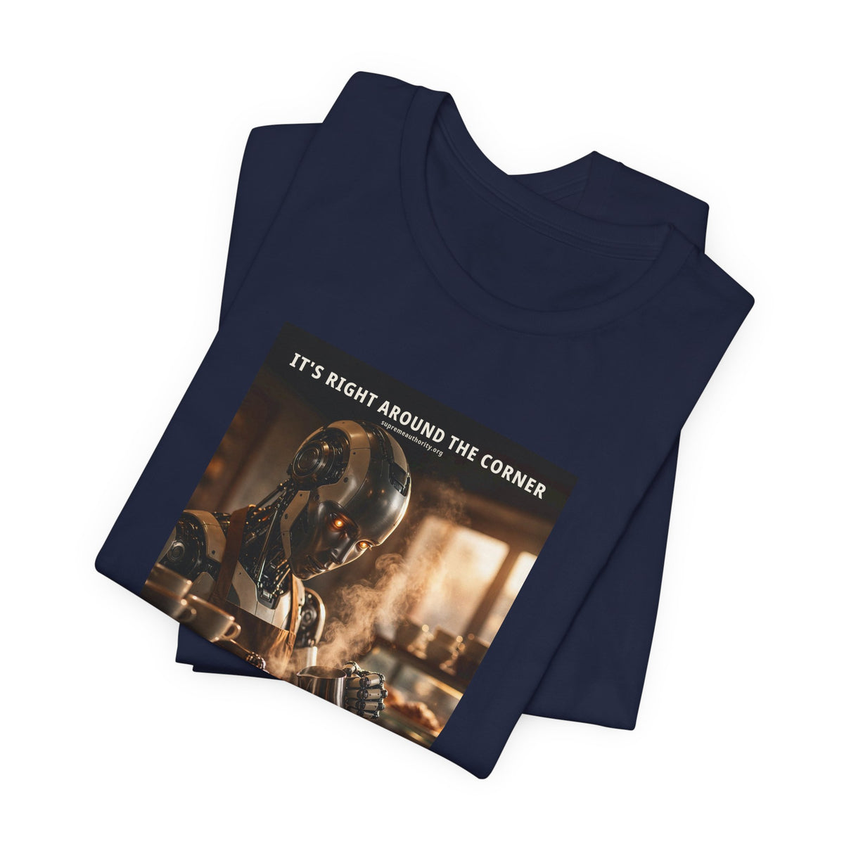 It's Right Around The Corner — Barista Robot Tee