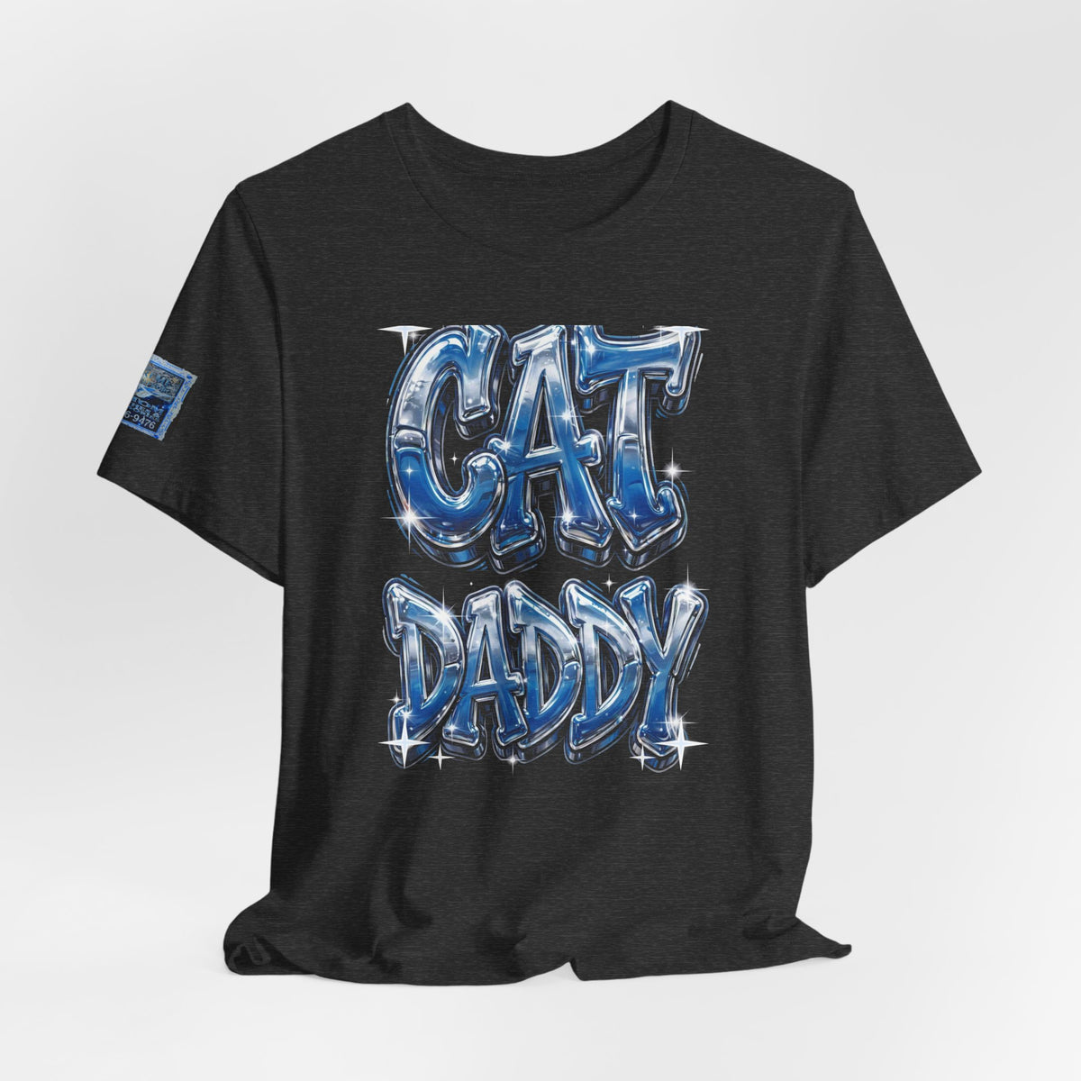 Cat Daddy Graffiti T-Shirt - Blue Chrome, Back + Sleeve Edition