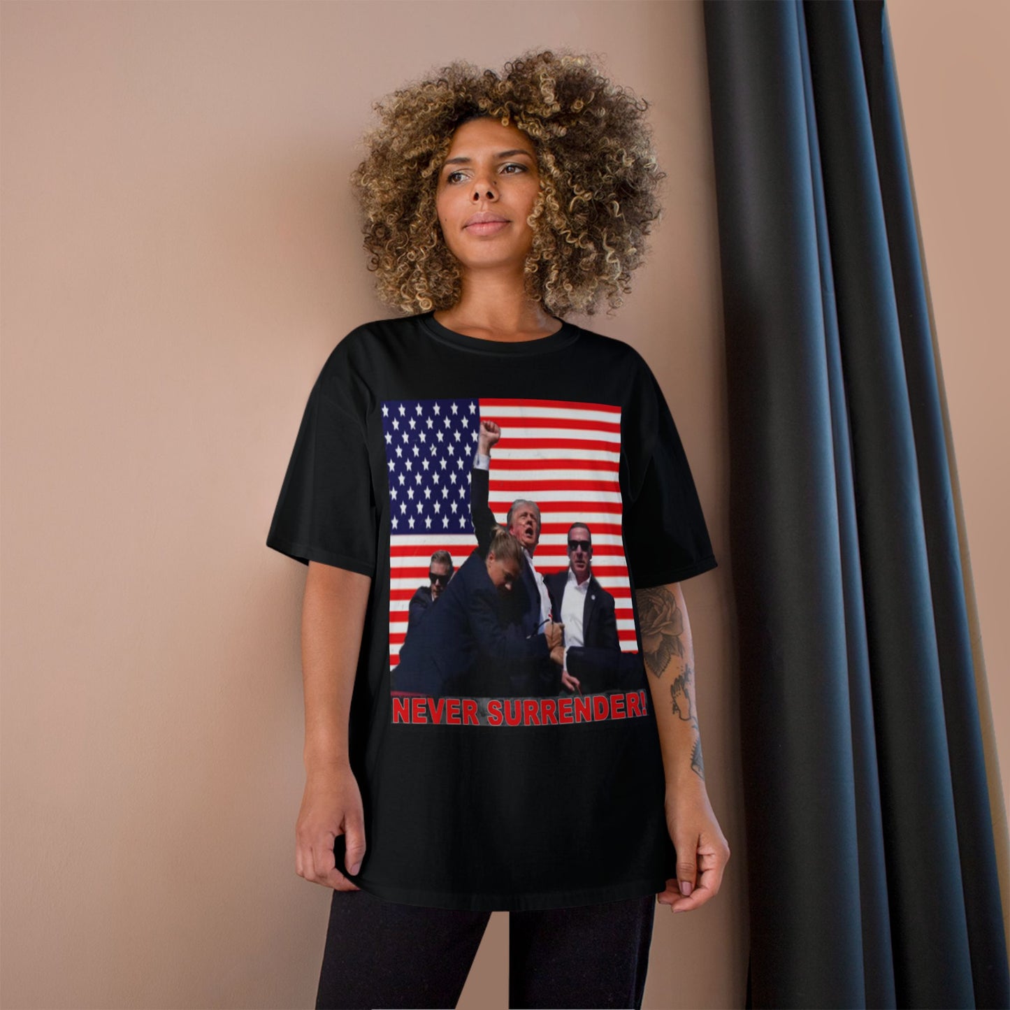 Trump Never Surrender Champion T-Shirt
