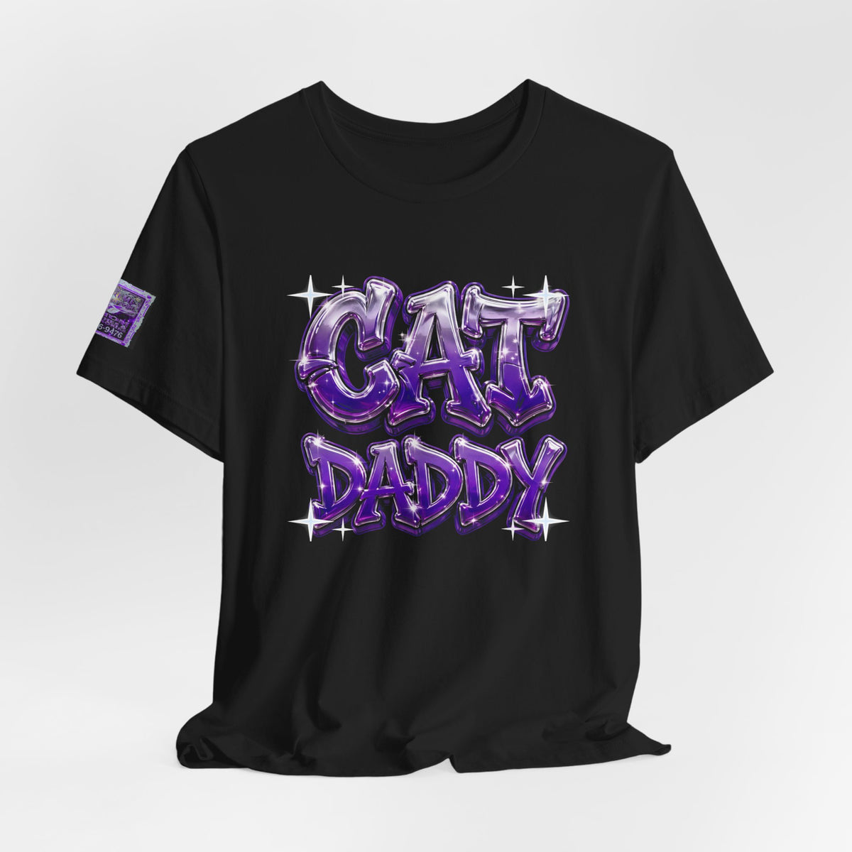 Cat Daddy Graffiti T-Shirt - Purple Chrome, Back + Sleeve Edition