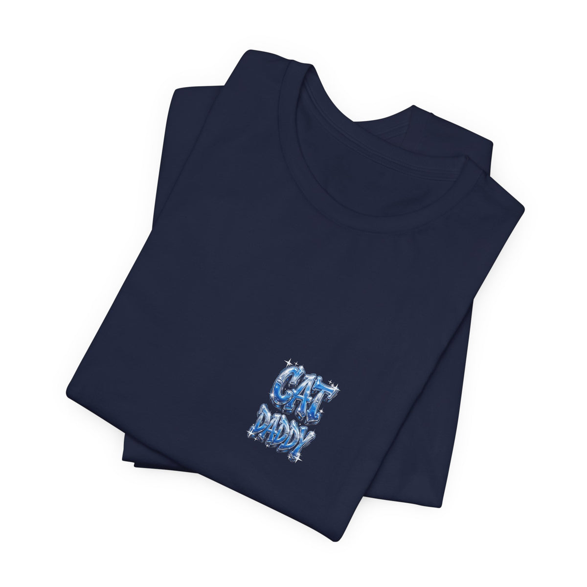 Cat Daddy Graffiti T-Shirt - Blue Chrome, 4-Sided Badge Edition