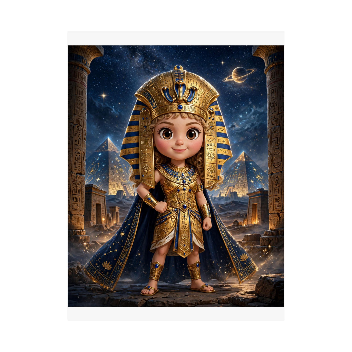 LUNA — Cinematic Little Pharaoh from the Stars — Kids Room Poster