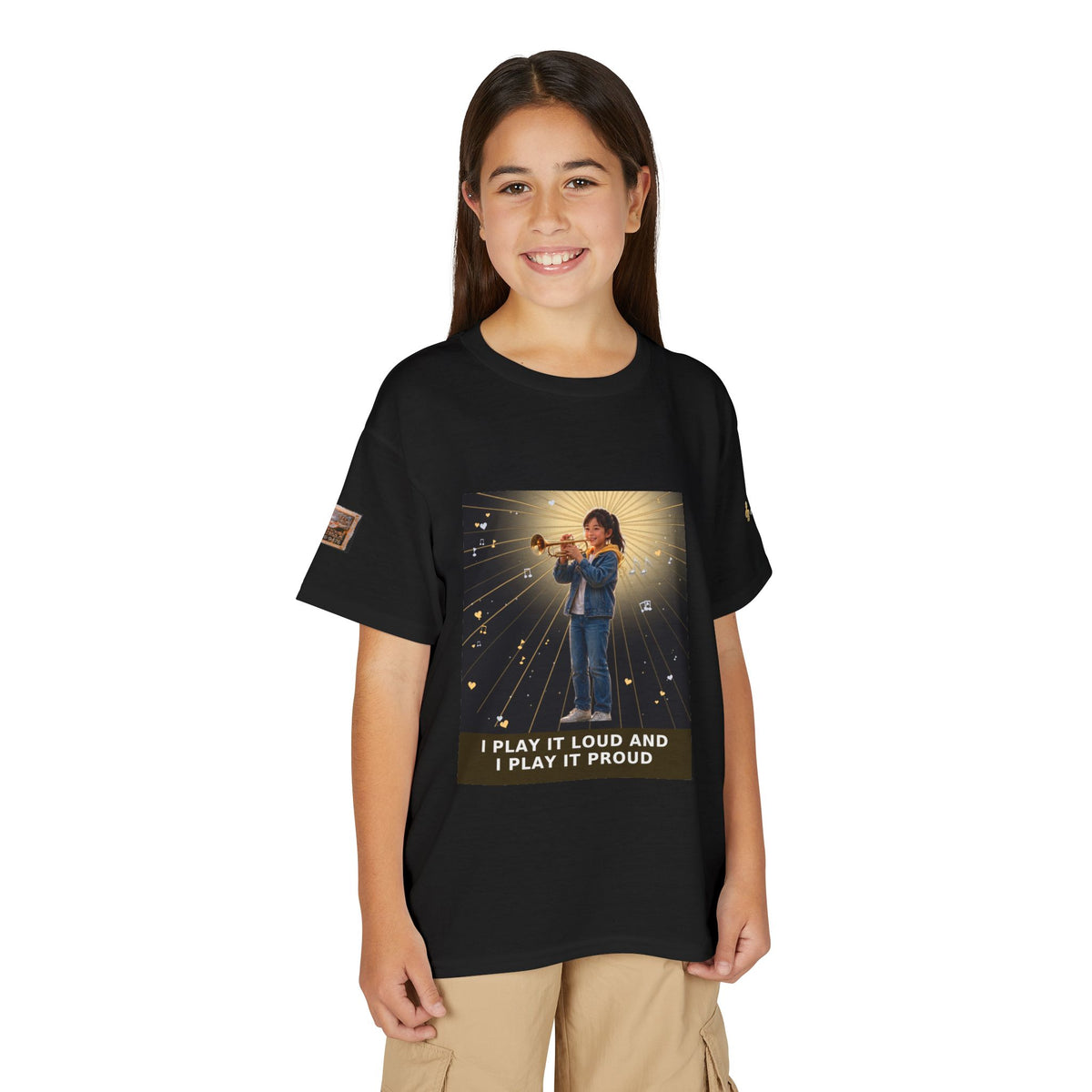 I Play It Loud and I Play It Proud — Asian Girl Trumpet Pre-Teen Musician Tee