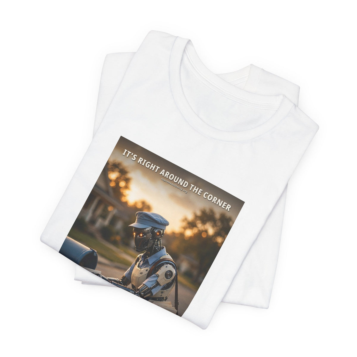 It's Right Around The Corner — Mail Carrier Robot Tee
