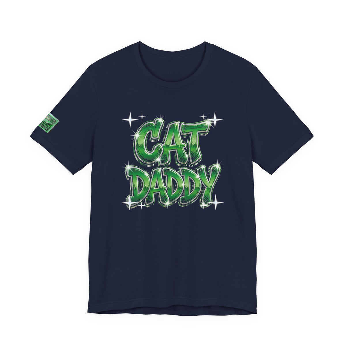 Cat Daddy Graffiti T-Shirt - Green Chrome, Back + Sleeve Edition