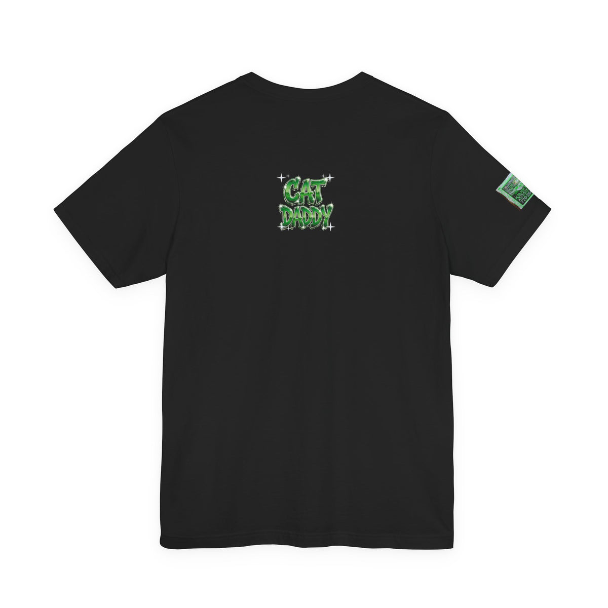 Cat Daddy Graffiti T-Shirt - Green Chrome, Back + Sleeve Edition