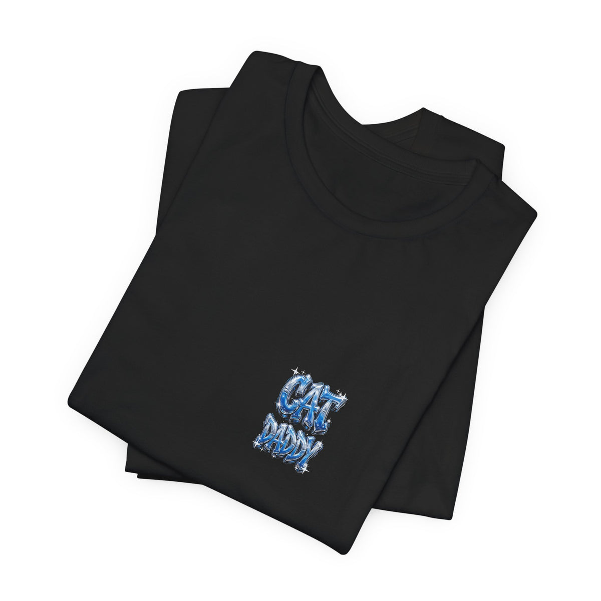 Cat Daddy Graffiti T-Shirt - Blue Chrome, 4-Sided Badge Edition