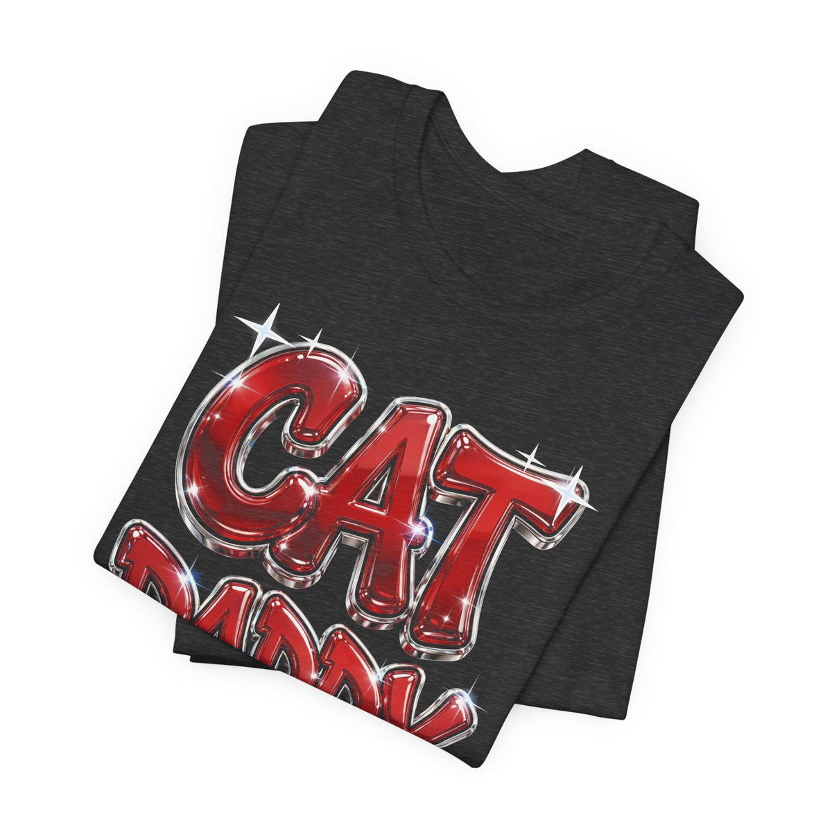 Cat Daddy Graffiti T-Shirt - Red Chrome, Back + Sleeve Edition