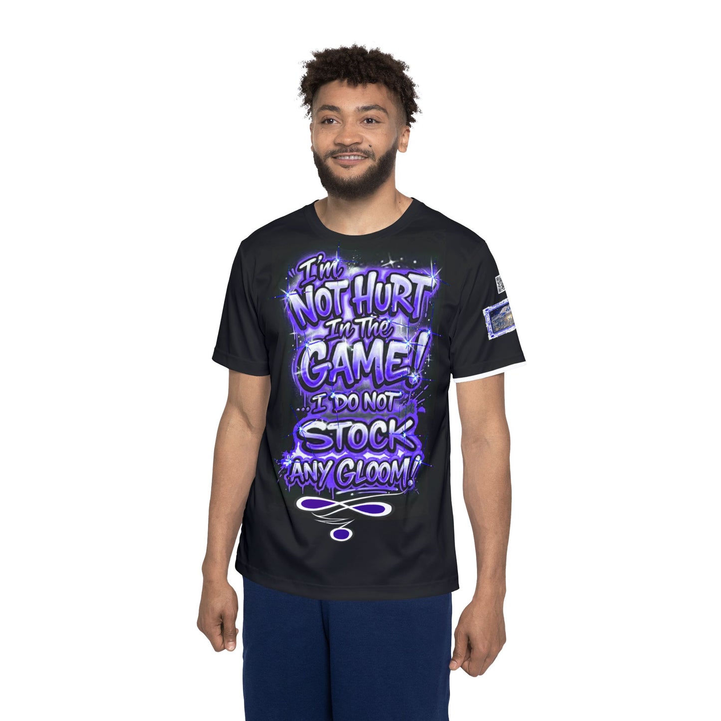 Botany Bloom Blue Black - Men's Sports Jersey (AOP)