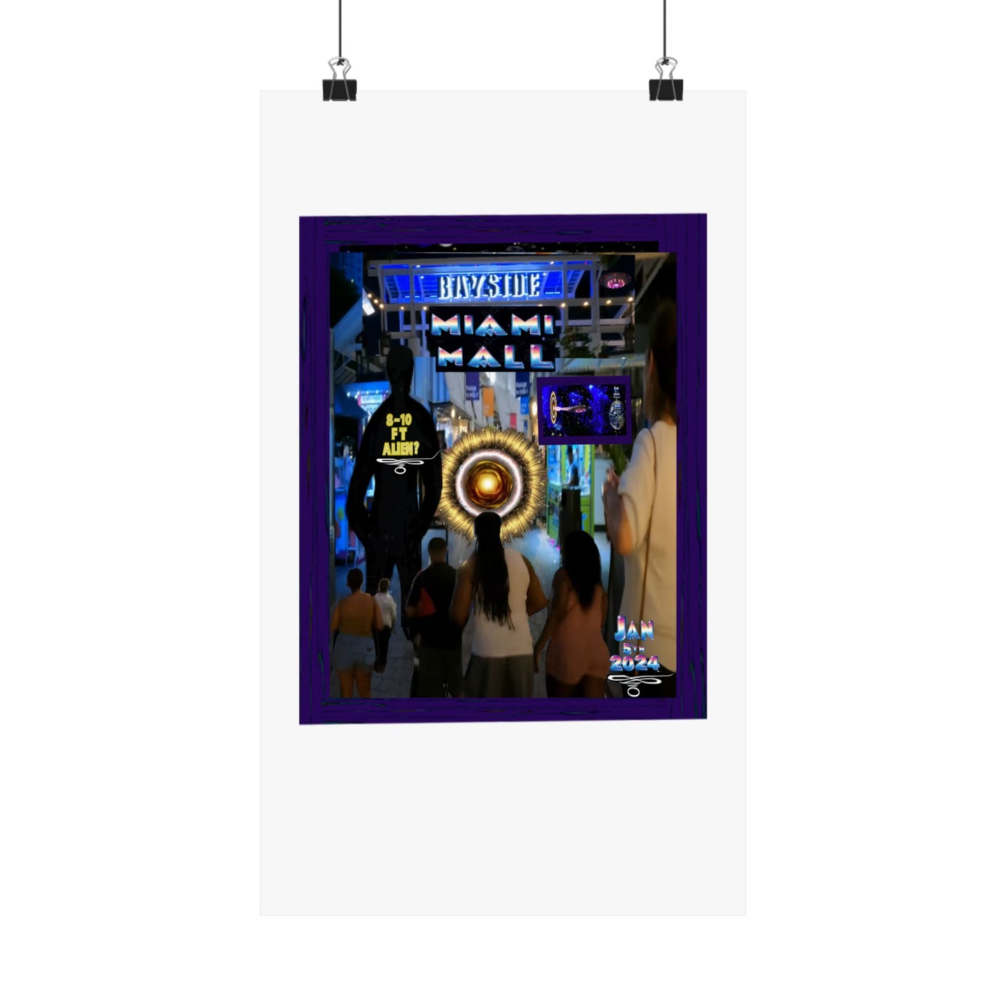 Miami Alien Mall 2 Matte Vertical Posters
