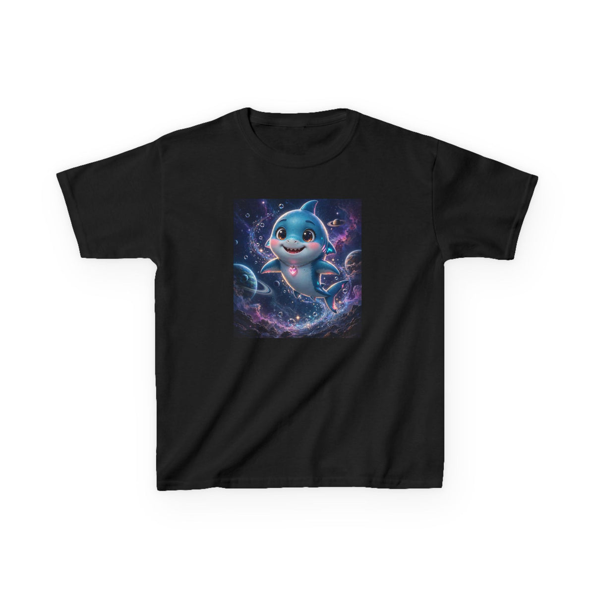 Finn — Shark Buddy — Kids Tee (Budget Edition)