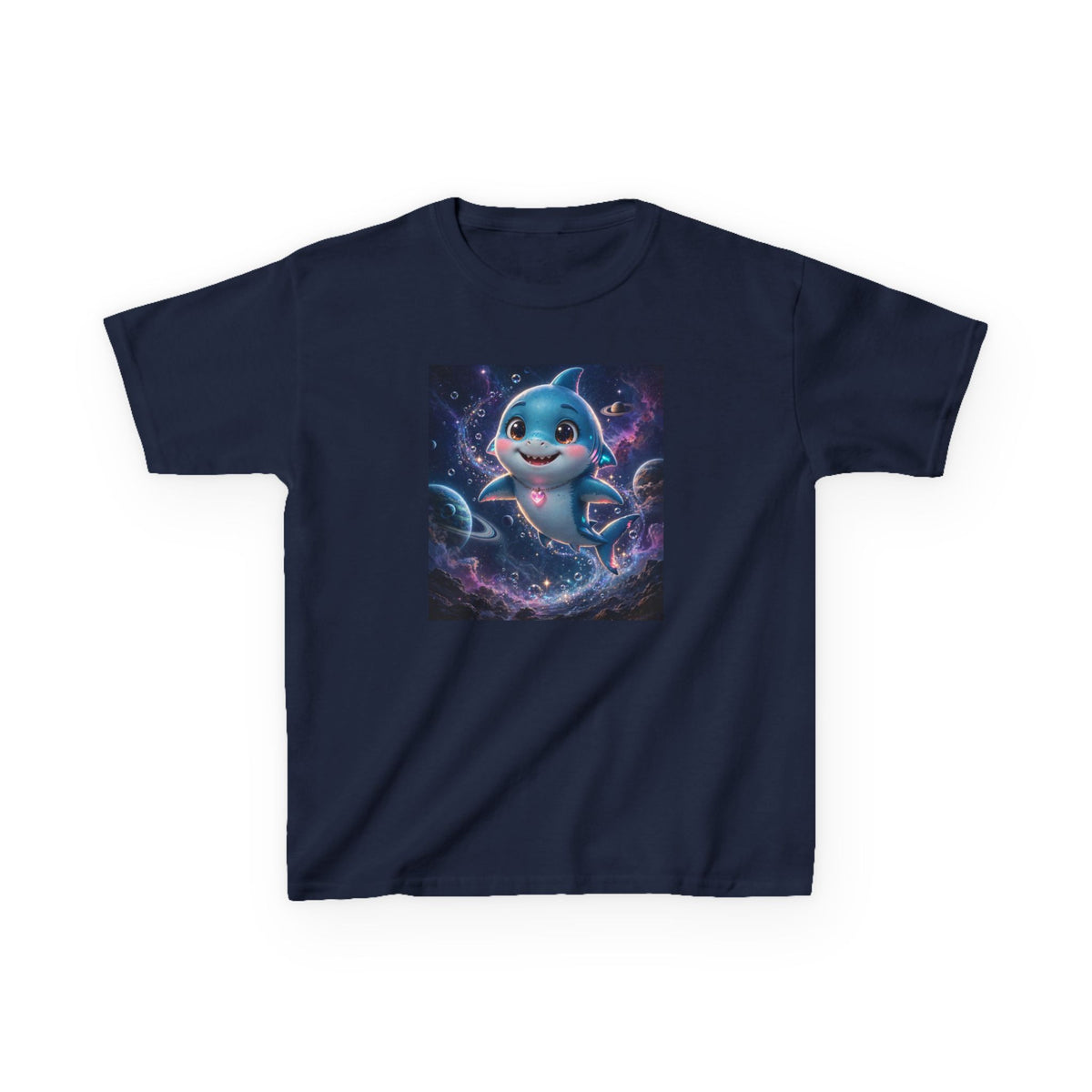 Finn — Shark Buddy — Kids Tee (Budget Edition)