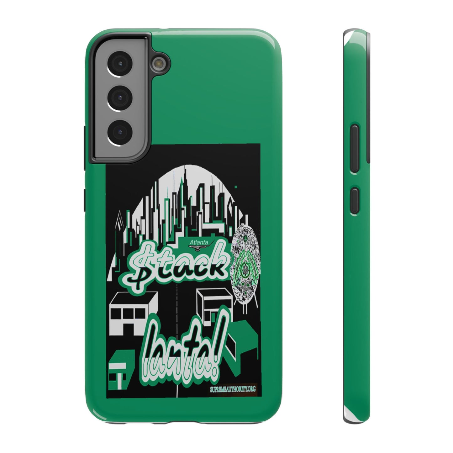Stack-lanta 2 Remix Green Supreme Authority Samsung  ONLY  -Impact-Resistant Cases