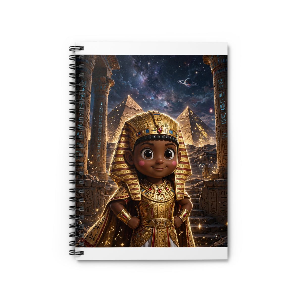 SEFU — Cinematic Little Pharaoh from the Stars — Kids Spiral Notebook