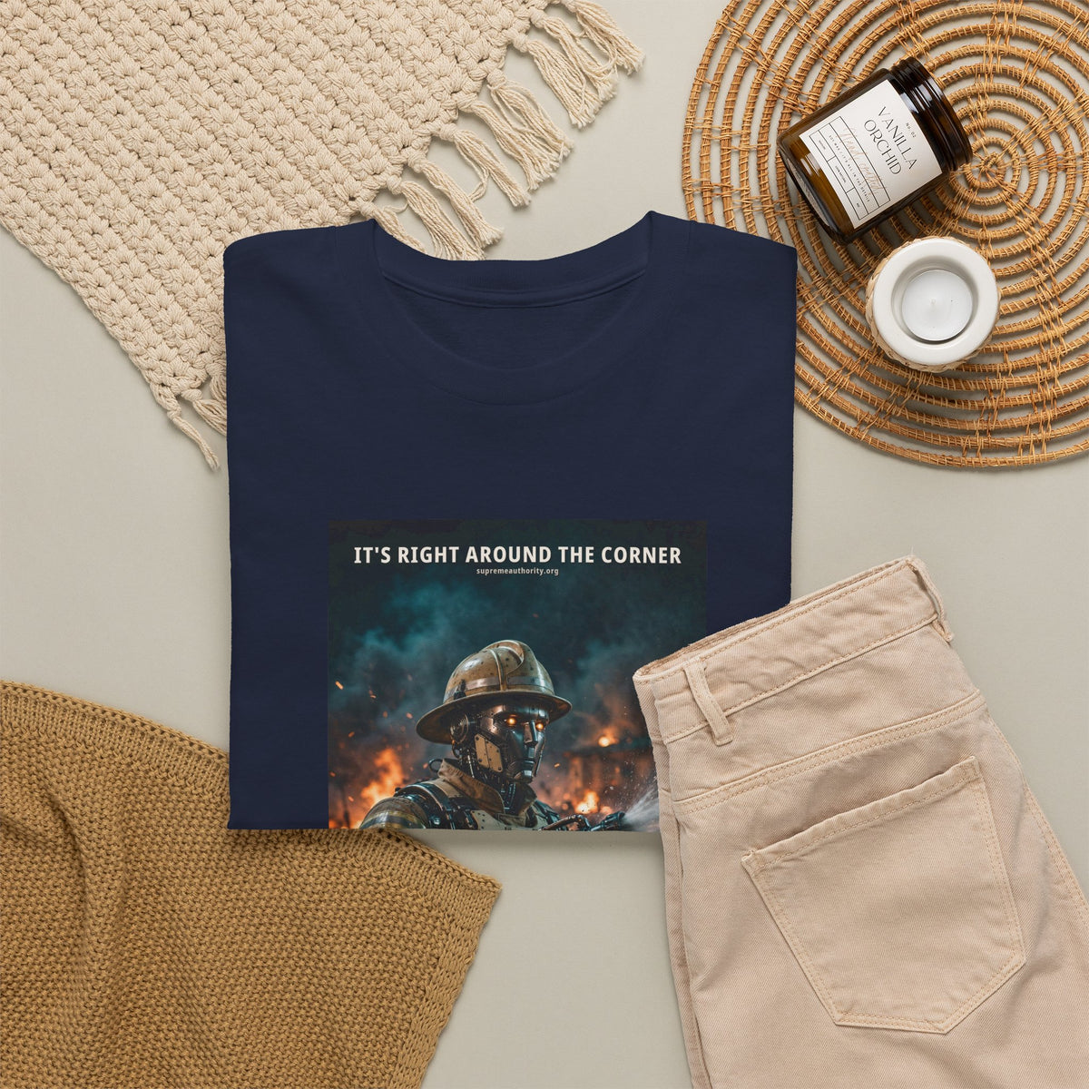 It's Right Around The Corner — Firefighter Robot Tee (Budget Edition)