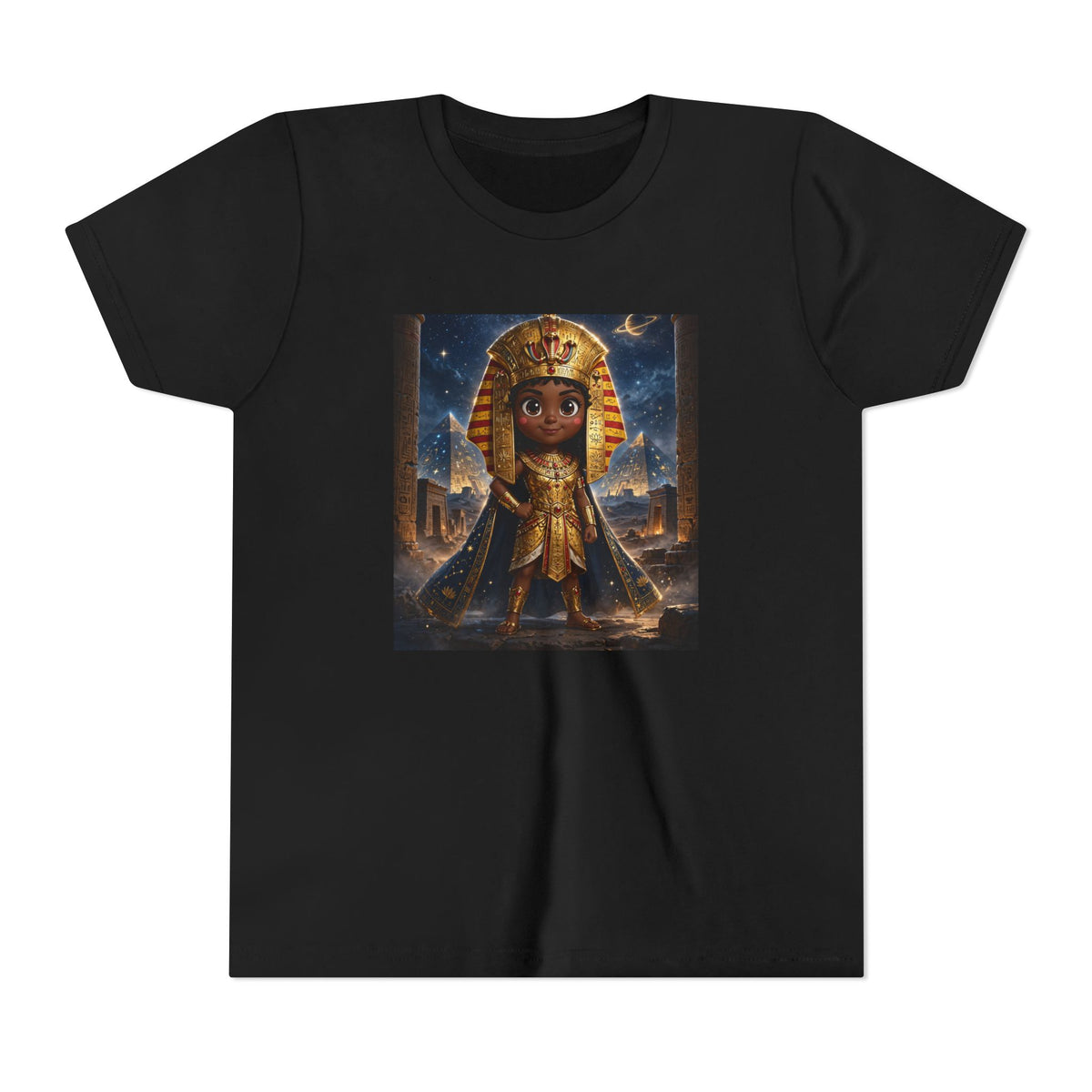 Amara — Cinematic Little Pharaoh from the Stars — Kids Tee