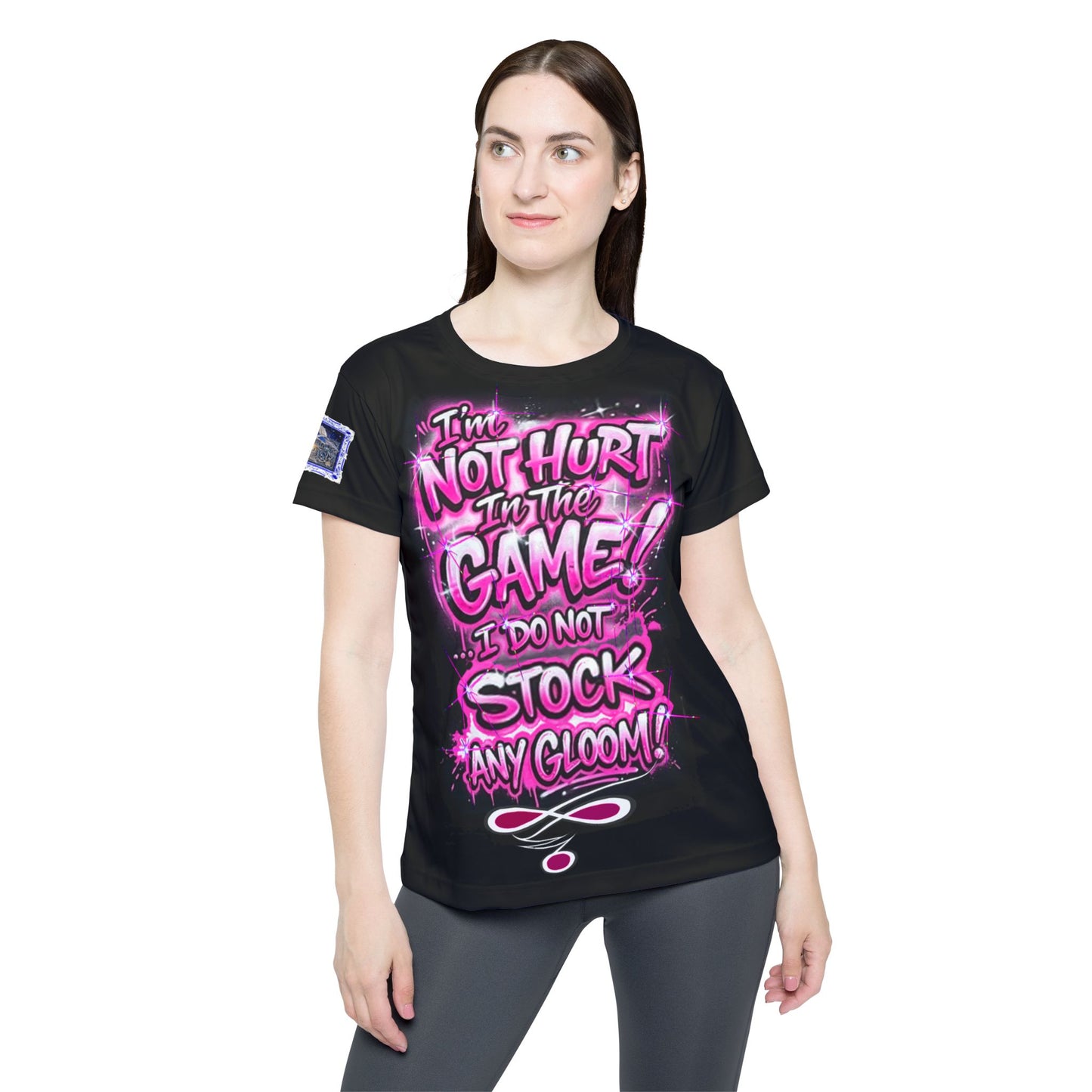 Botany Bloom Pink Black - Women's Sports Jersey (AOP)