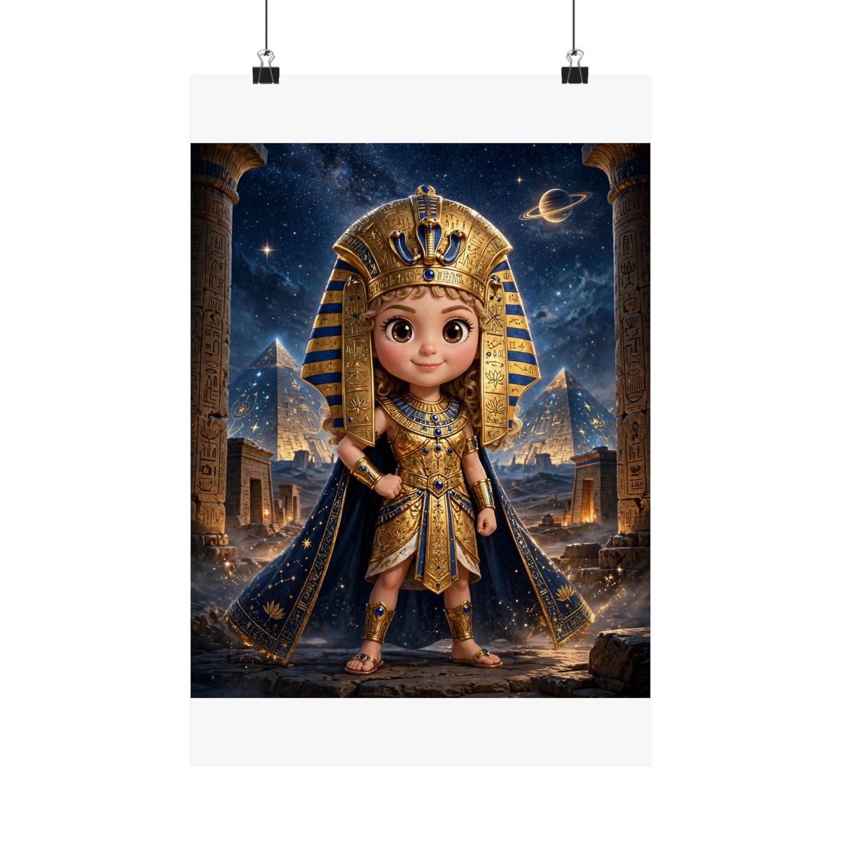 LUNA — Cinematic Little Pharaoh from the Stars — Kids Room Poster