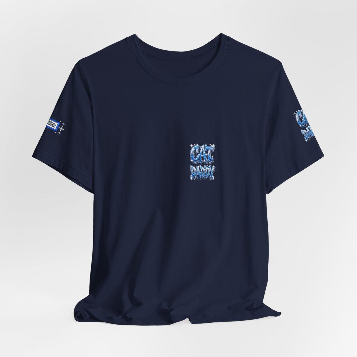 Cat Daddy Graffiti T-Shirt - Blue Chrome, 4-Sided Badge Edition