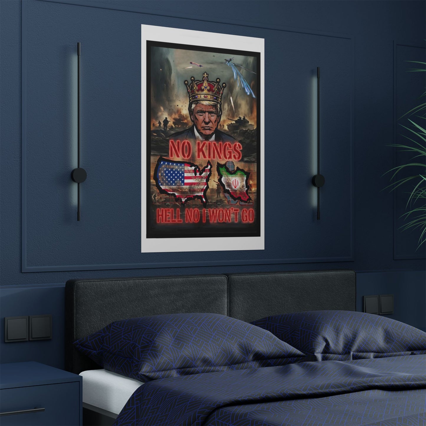 NO KINGS Banger Remix - Satin Posters (300gsm)