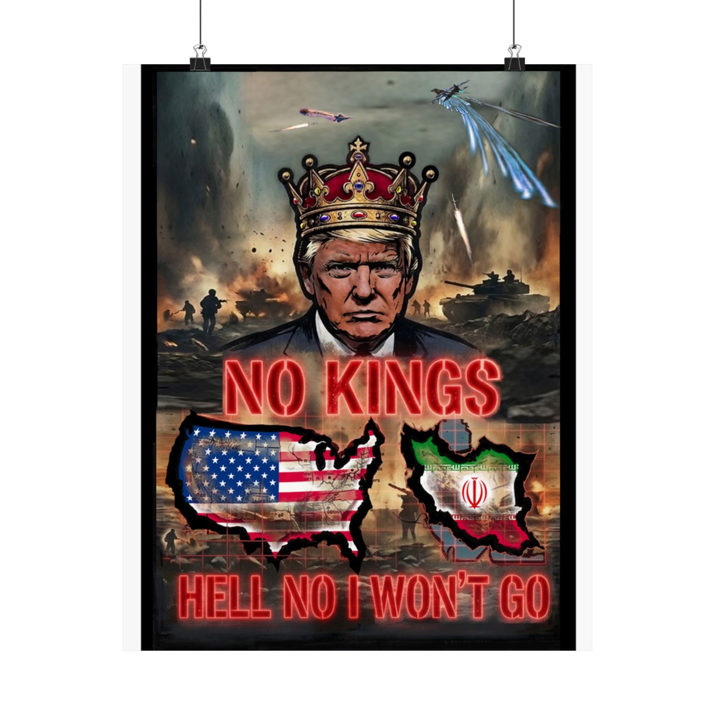 NO KINGS Banger Remix - Satin Posters (300gsm)