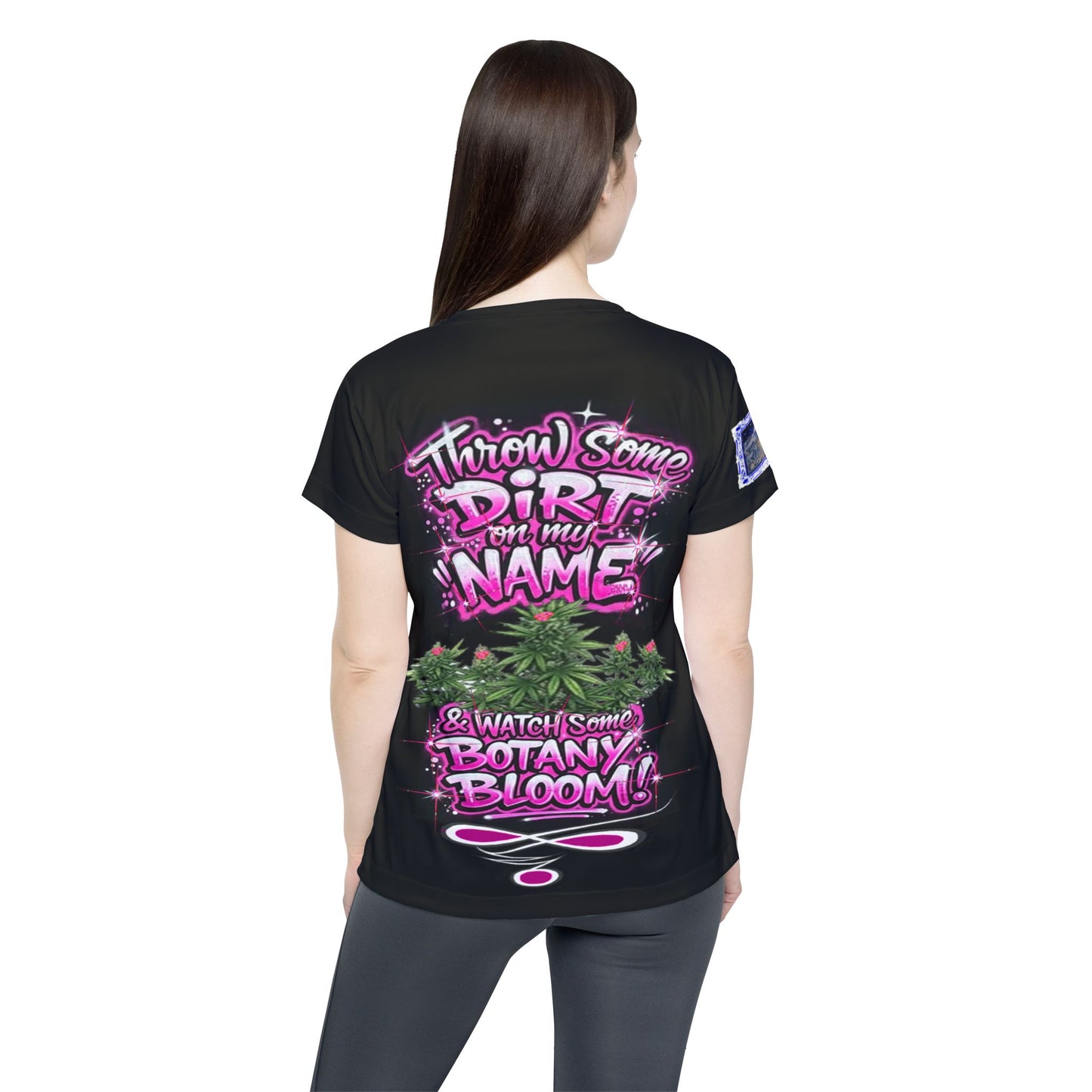 Botany Bloom Pink Black - Women's Sports Jersey (AOP)