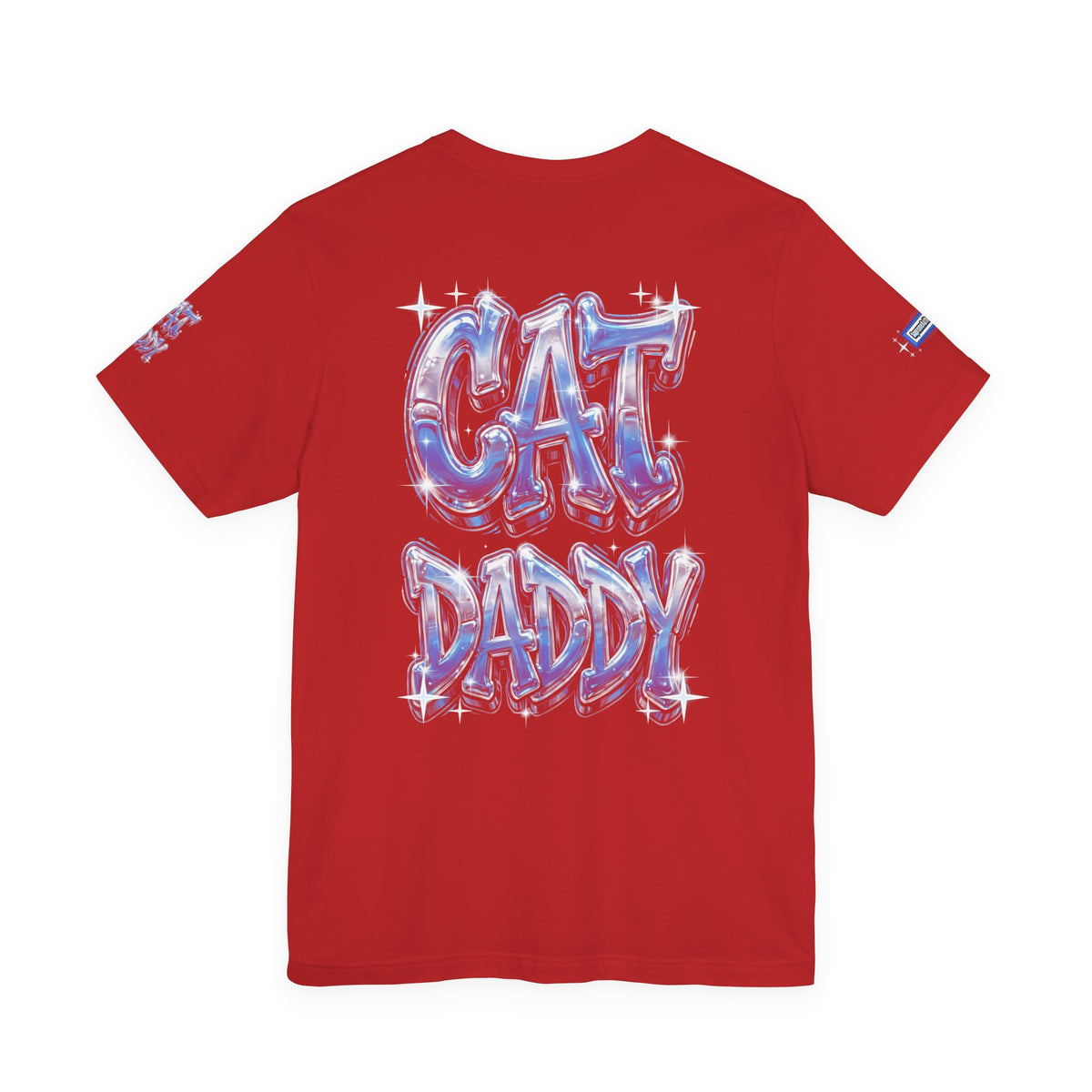 Cat Daddy Graffiti T-Shirt - Blue Chrome, 4-Sided Badge Edition