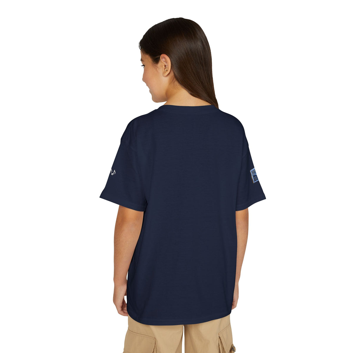 Small Hands, Big Sound — Black Boy Violin Pre-Teen Musician Tee (Deep Blue) (Budget Edition)