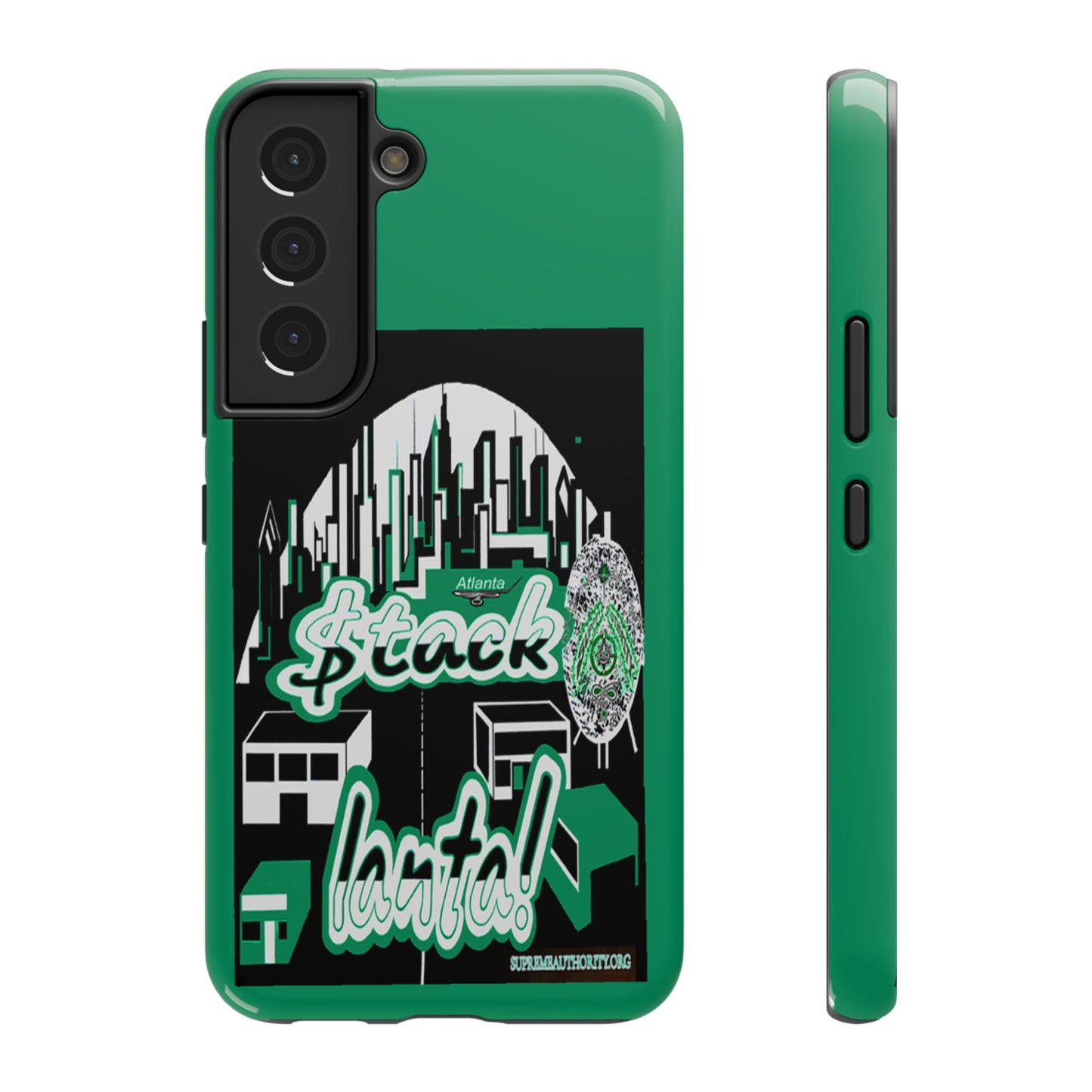 Stack-lanta 2 Remix Green Supreme Authority Samsung  ONLY  -Impact-Resistant Cases