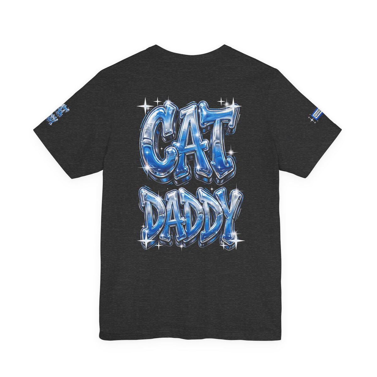 Cat Daddy Graffiti T-Shirt - Blue Chrome, 4-Sided Badge Edition