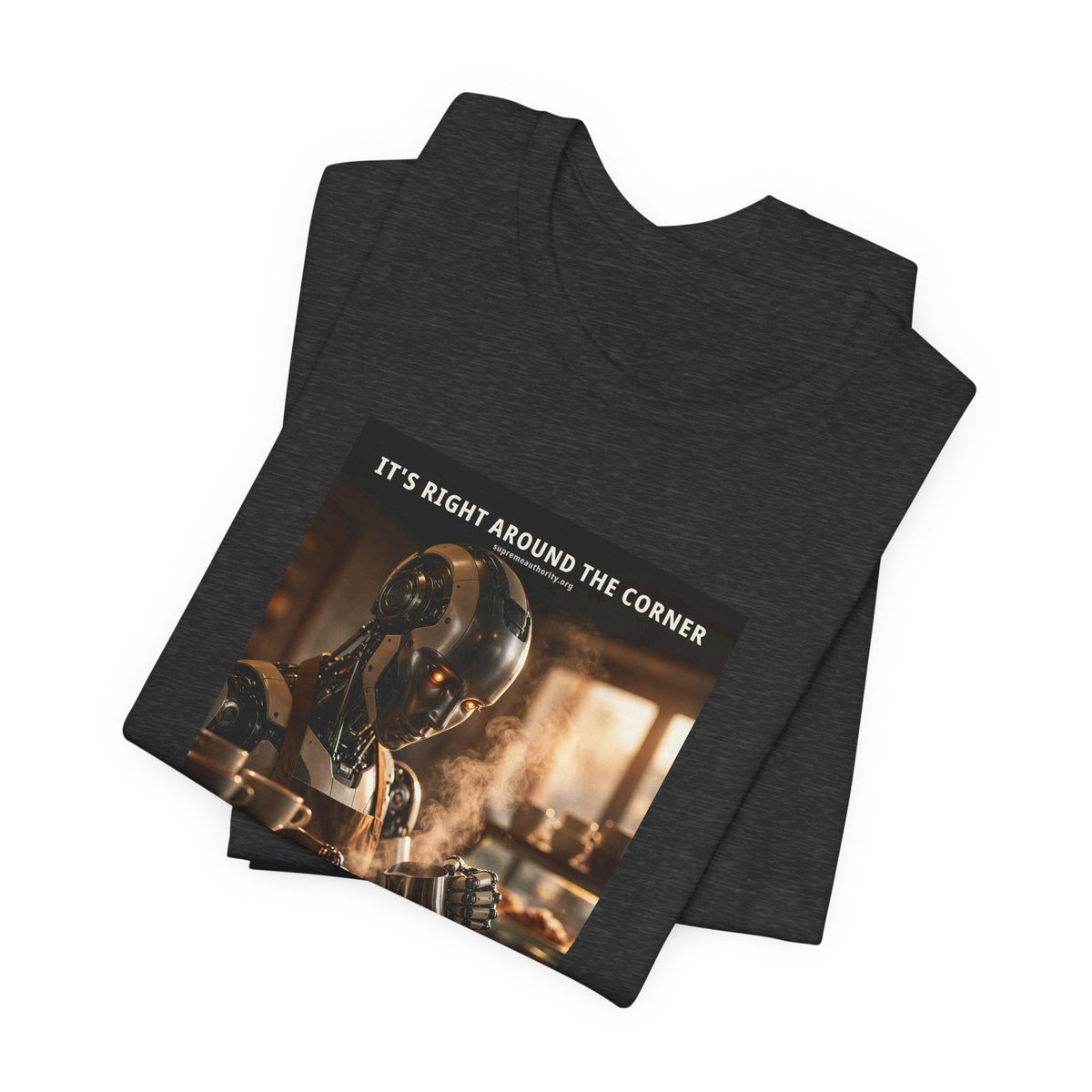 It's Right Around The Corner — Barista Robot Tee