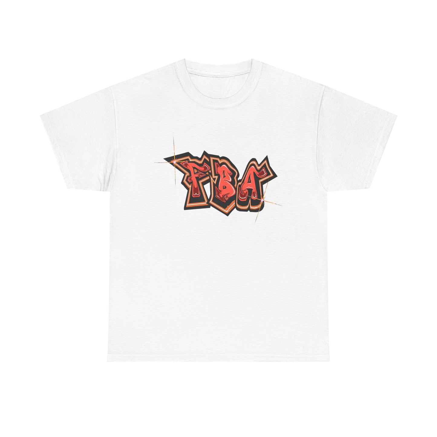 FBA Bling, Graffiti Art Unisex Heavy Cotton Tee, Streetwear T-Shirt, Urban Fashion, Casual Wear, Graphic Tee, Gift for Young Adults