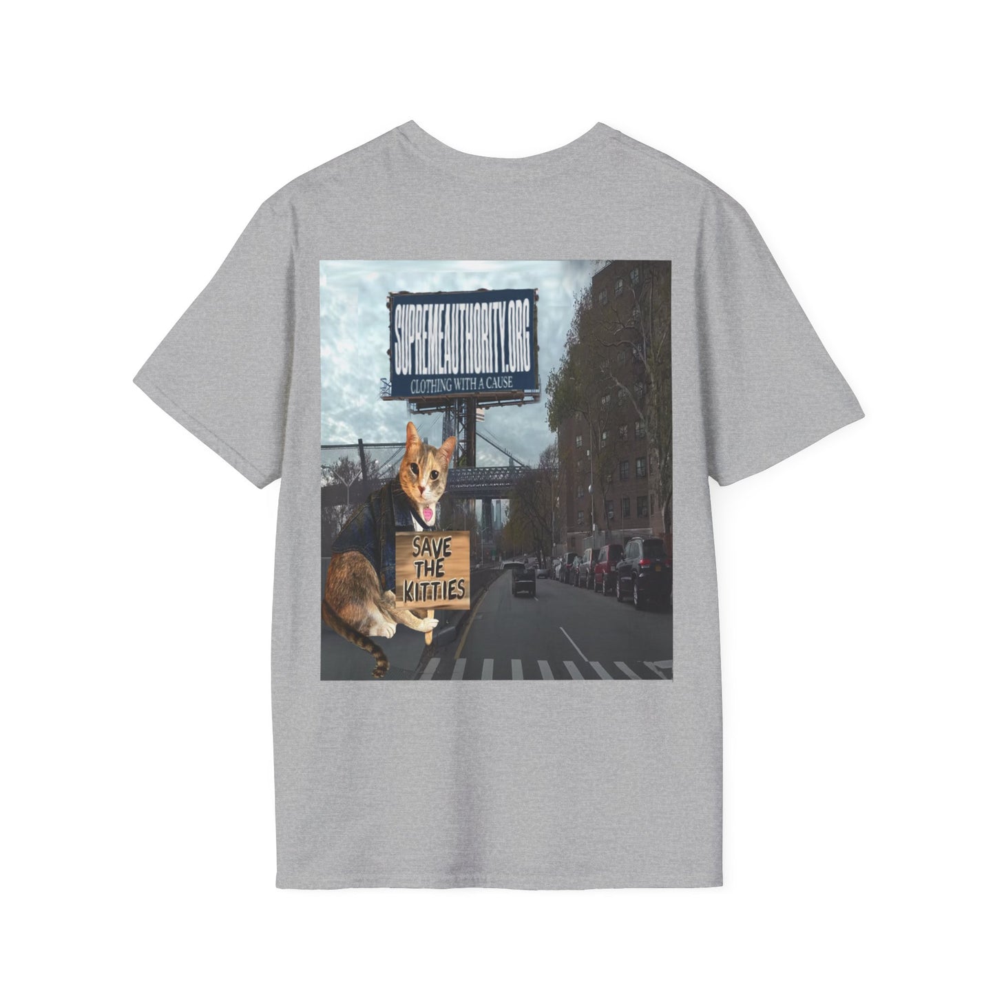 SAVE THE KITTIES - Cat Rescue Fund Raiser - Unisex Soft style T-Shirt