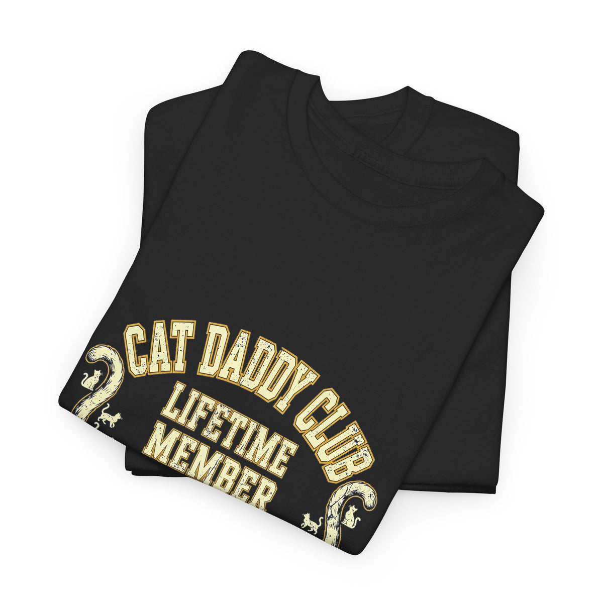 Cat Daddy Club T-Shirt - Lifetime Member Varsity Cat Dad Tee, Dept. of Litter & Treats - Budget Edition