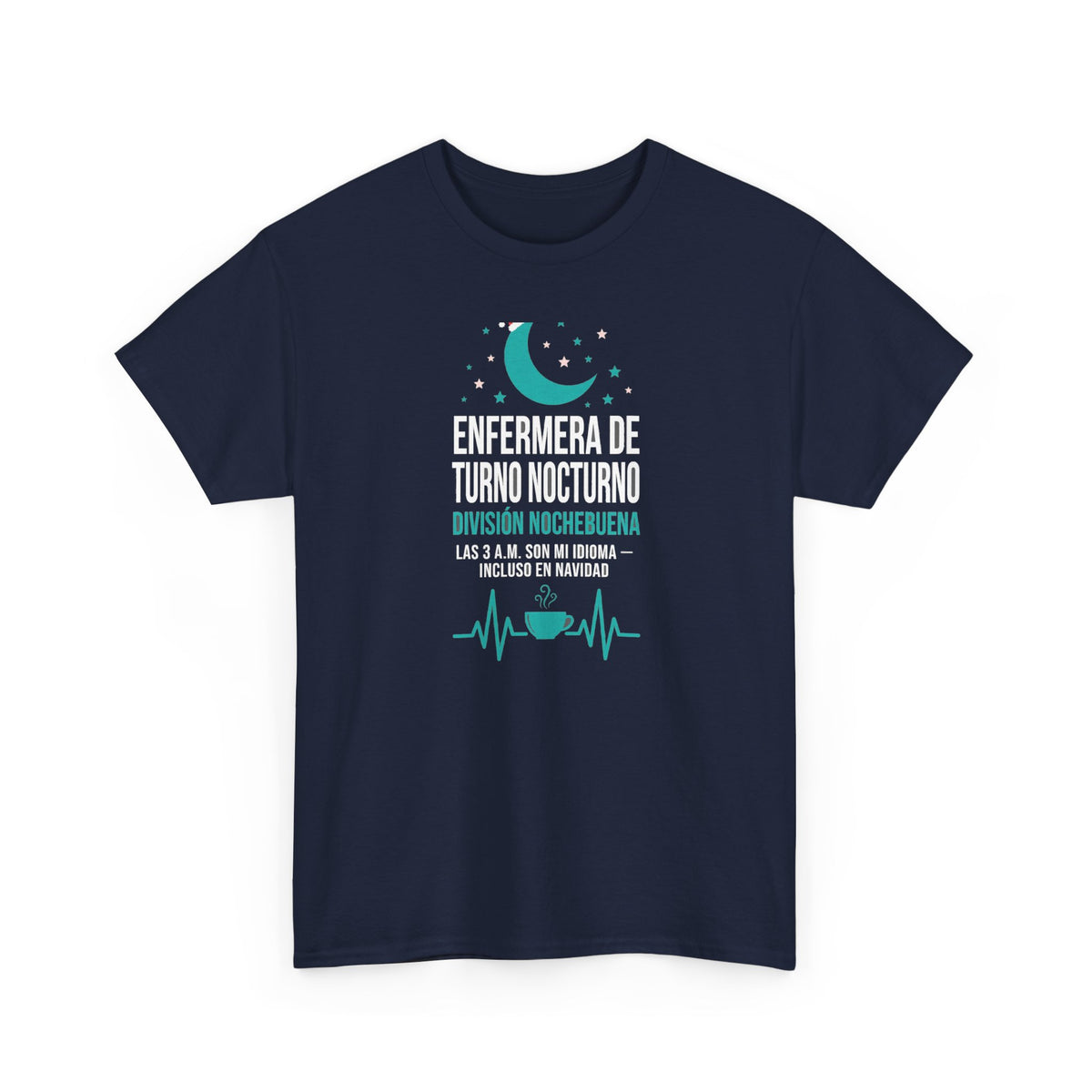 Enfermera de Turno Nocturno - Division Nochebuena - Camiseta de Navidad en Espanol - Edicion Economica