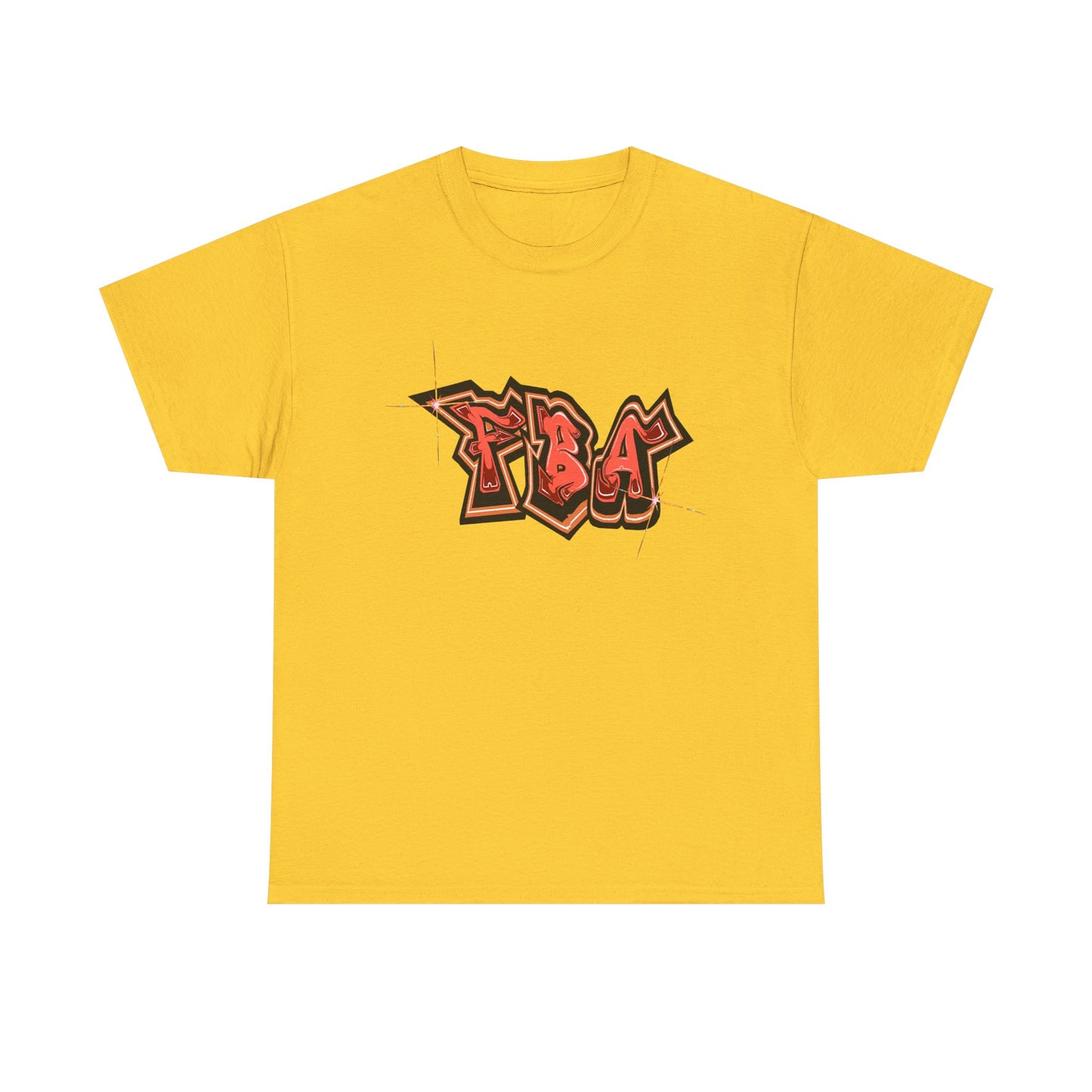 FBA Bling, Graffiti Art Unisex Heavy Cotton Tee, Streetwear T-Shirt, Urban Fashion, Casual Wear, Graphic Tee, Gift for Young Adults