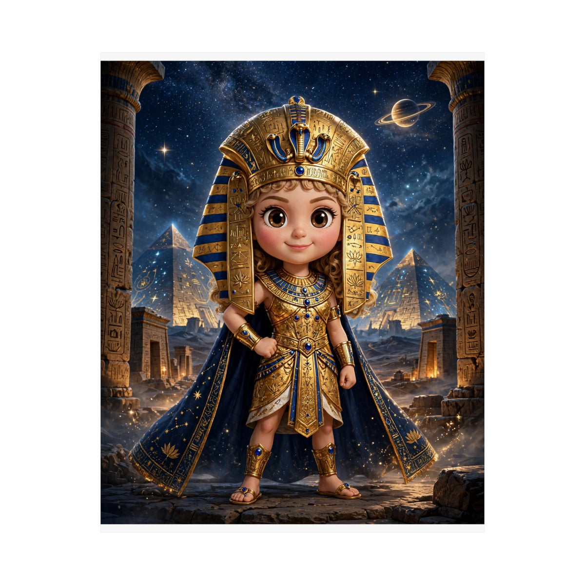 LUNA — Cinematic Little Pharaoh from the Stars — Kids Room Poster